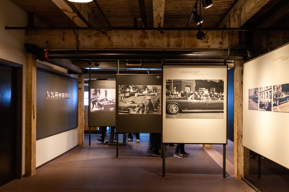 DALLAS, TX -March 12, 2019 - View of the Interior of the Sixth Floor Museum at Dealey Plaza in the former Texas School Book Depository in Dallas, Texas. John F. Kennedy was murdered by Oswald in 1963.