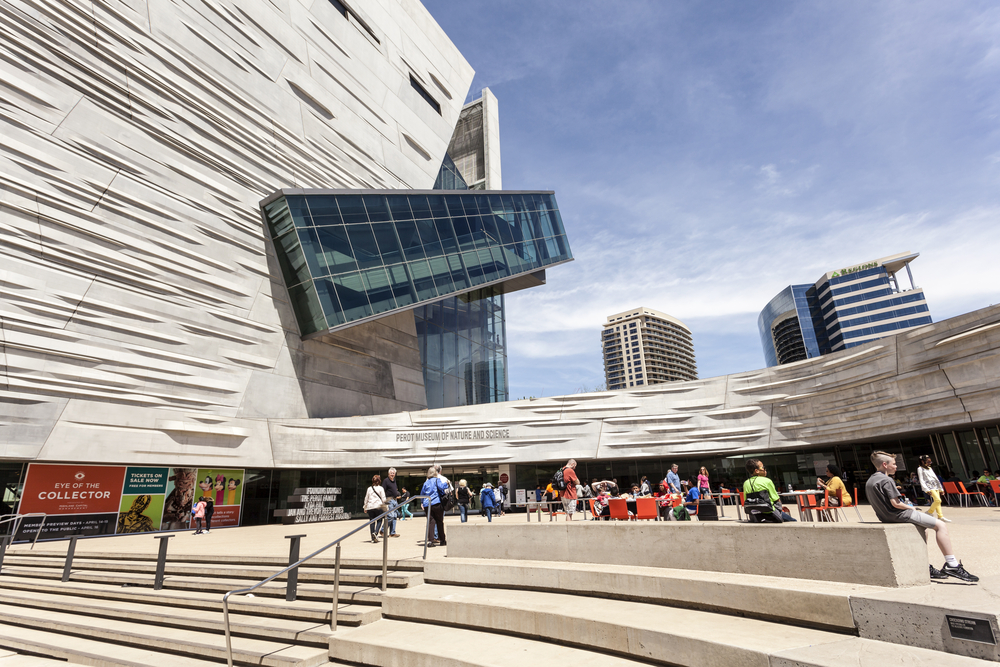 DALLAS, USA - APR 7, 2016: The Perot Museum of Nature and Science in Dallas. Texas, United States